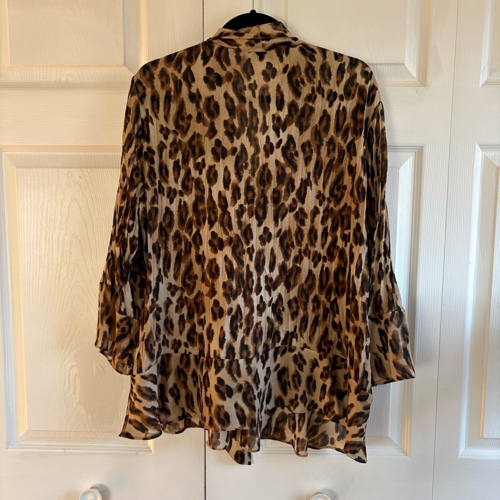 Alison Taylor Animal Leopard‎ Print Blouse Mob Wife Femme Fatal Valentine’s 1X - Picture 6 of 9